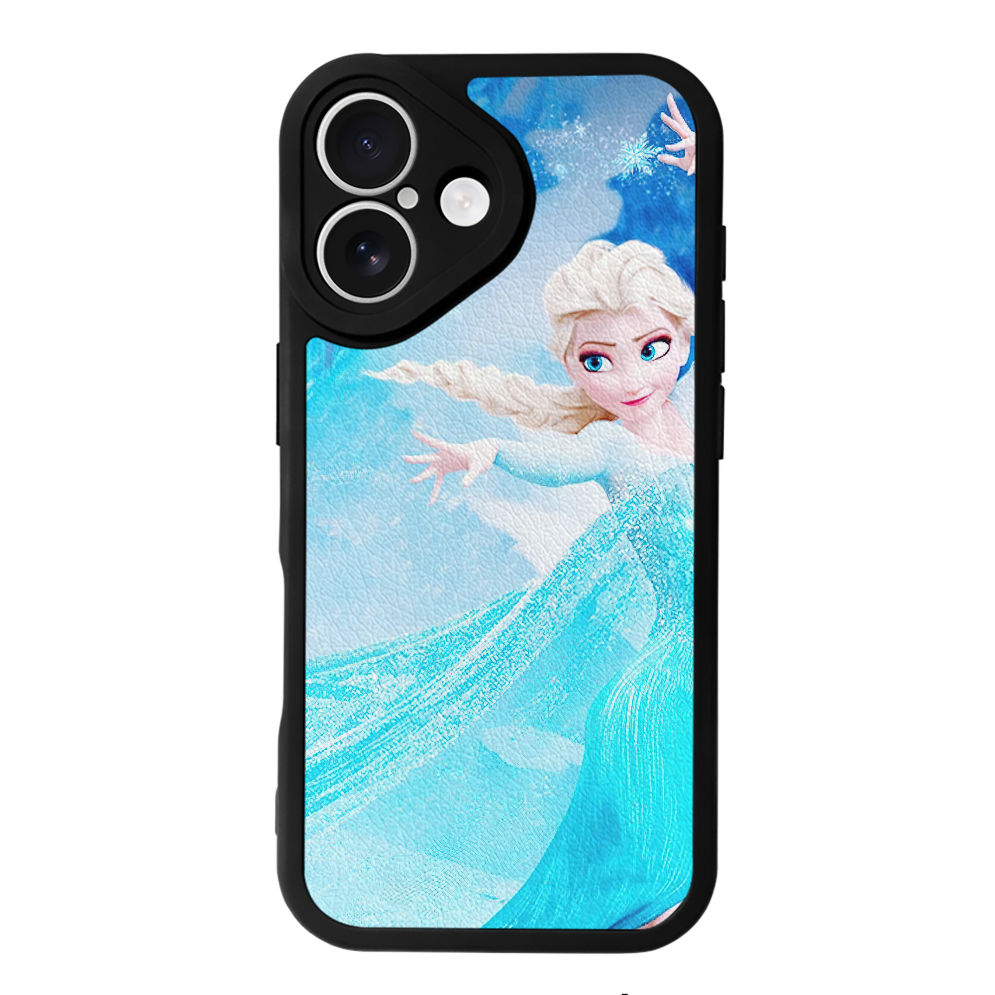 （画像用） アナと雪の女王 アンナ エルサ Frozen Anna Elsa 【iPhone 16シリーズ対応】シリコンスマホケース（レザー調） 材質：シリコン